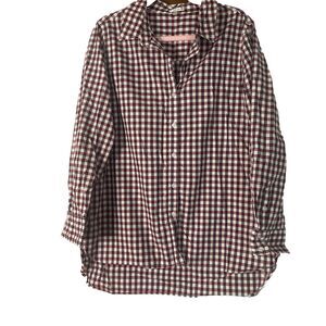 TYLER BOE COTTON CHARLES CHECK WORKSHIRT Womens Size XL Fall Button Down Gingham